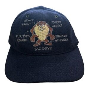 Acme Clothing Taz Devil Snapback Hat Navy Blue Adjustable Cartoon Men's Cap USA